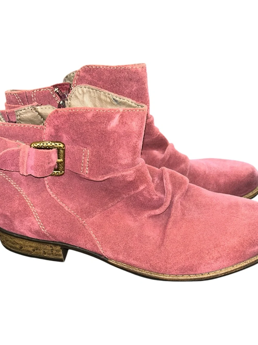 Earth Avani Billings Merlot Suede Slouchy Ankle Boots Booties 8.5 Wide